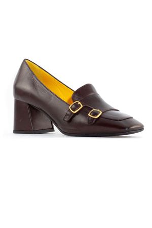 Coffee brown leather loafer MARA BINI | T238CAFFE